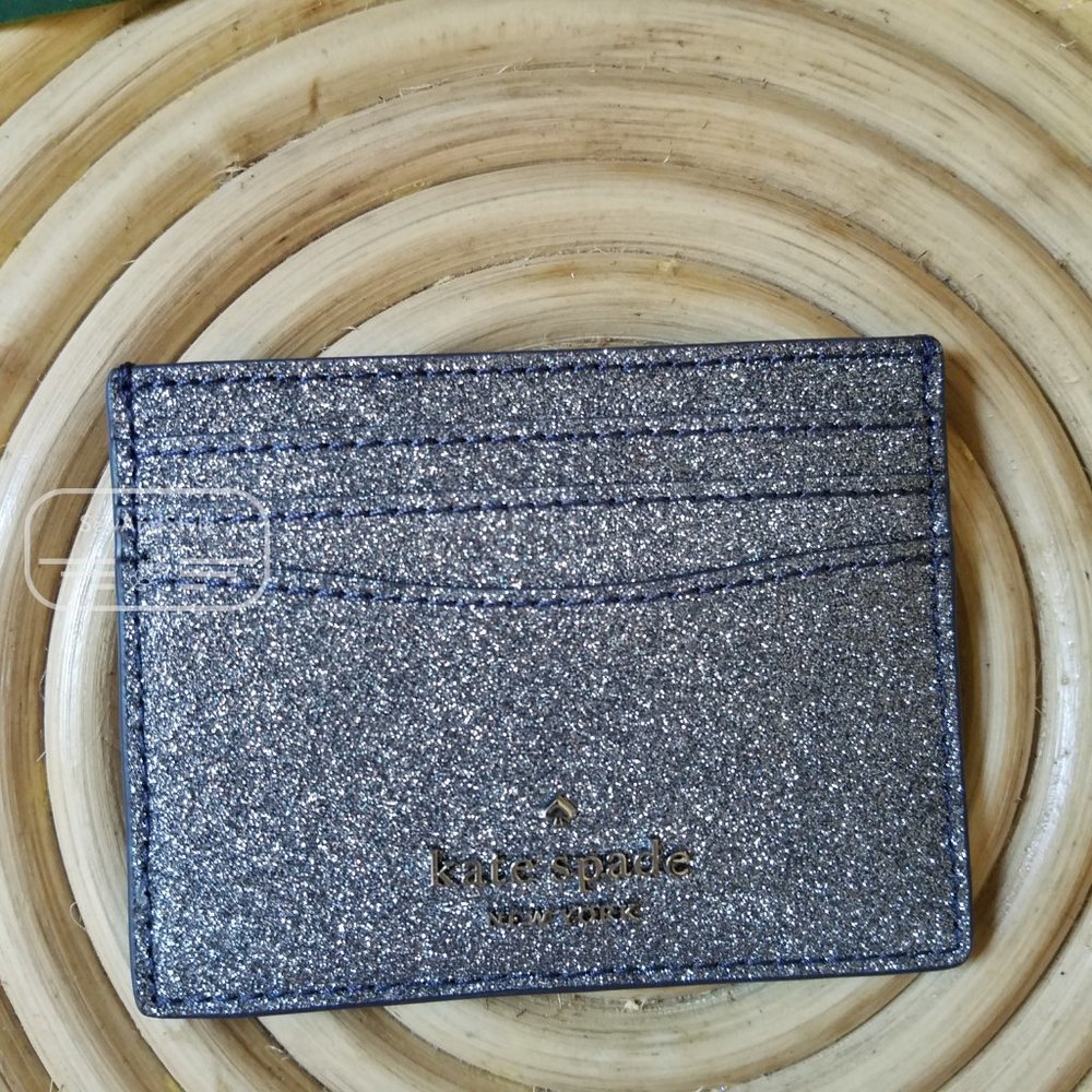 Kate Spade Boxed Small Slim Card Holder Dusk Navy - Picture 7 of 15